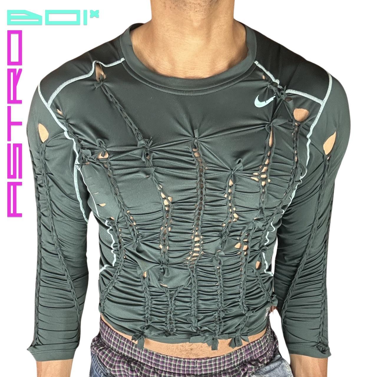 ASTROBOI* NIKE PRO DULL GREEN LYCRA SECOND SKIN TOP