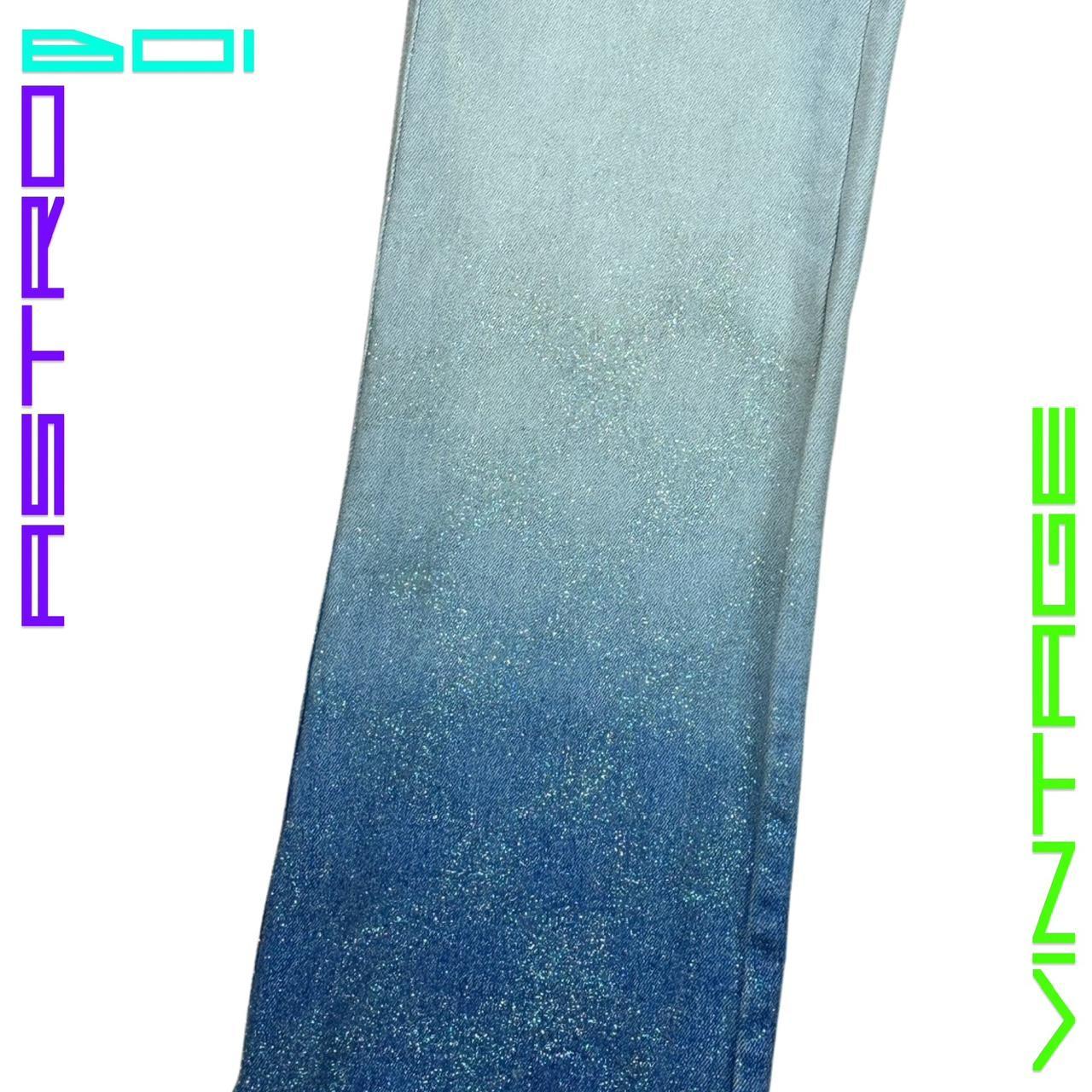 VINTAGE REVOLT DEAD-STOCK FADED DENIM GLITTER JEANS