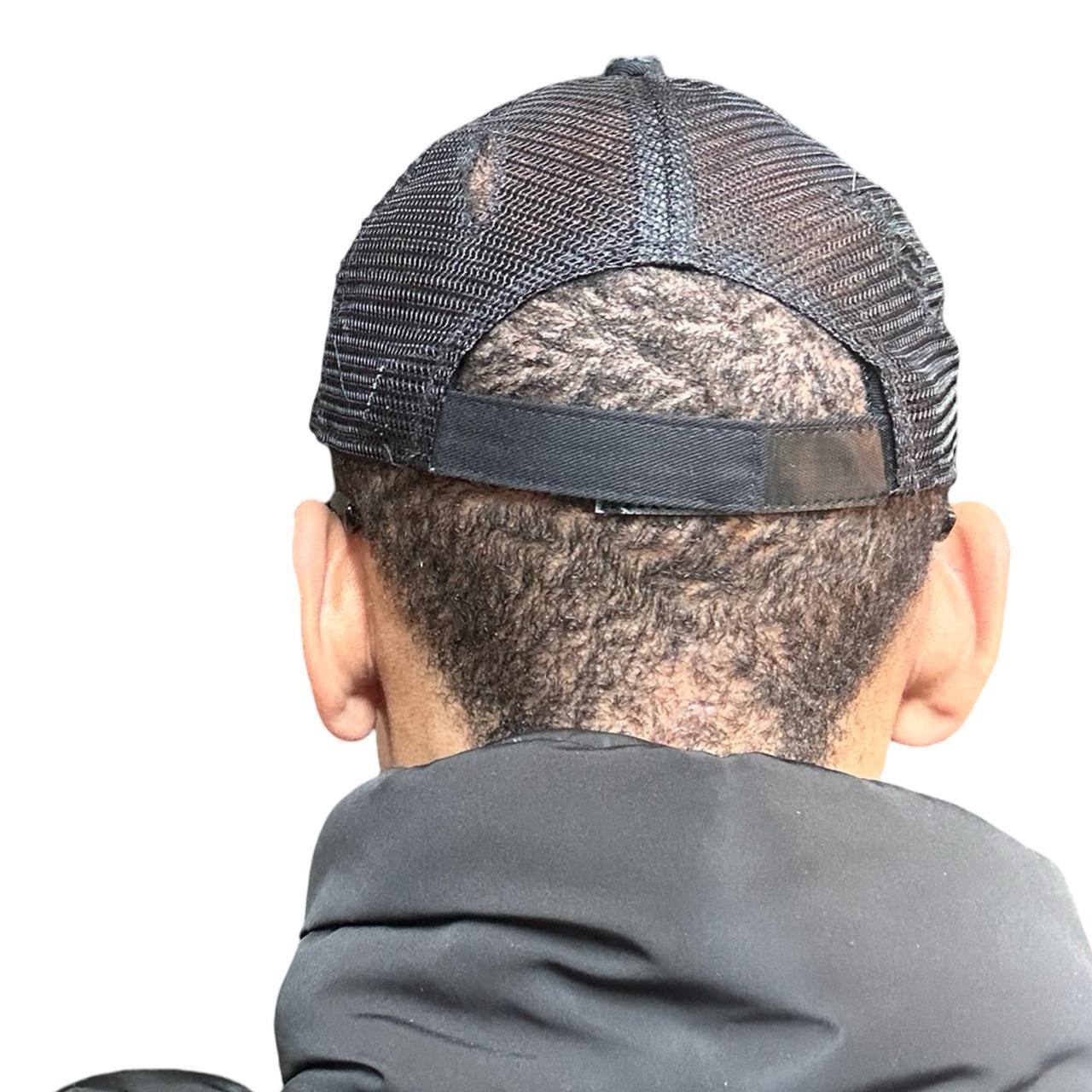 ASTROBOI* x Suzuki Racing Black Distressed Pierced Hat, back