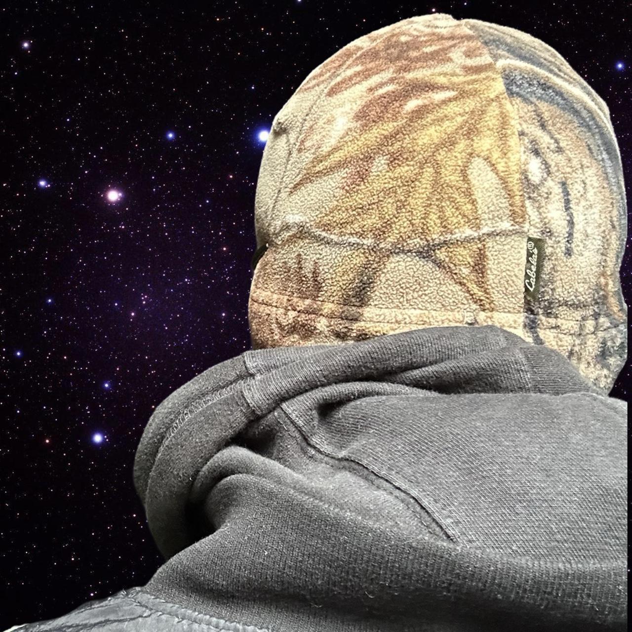 Cabelas Brown Camouflage Fleece Beanie, back
