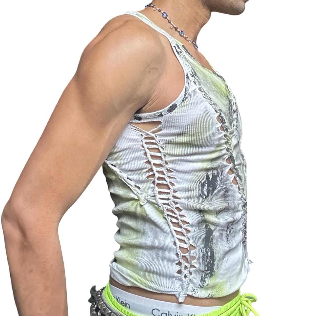 ASTROBOI* x Calvin Klein 'Brat' Braided White Twist Tank Top - right