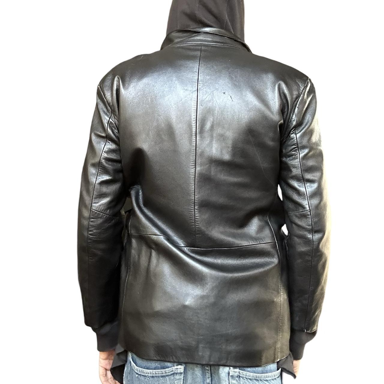 Sisley Black Leather Blazer, back