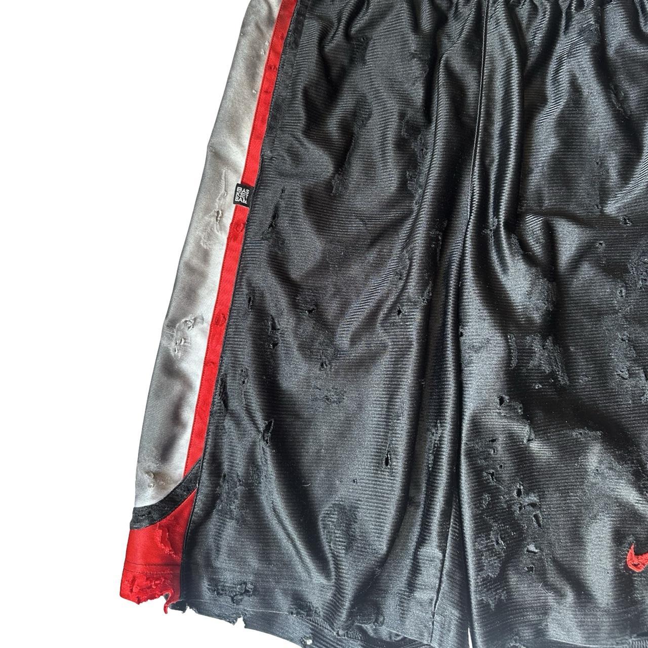 Nike Black Distressed Basketball Shorts - detail 3
