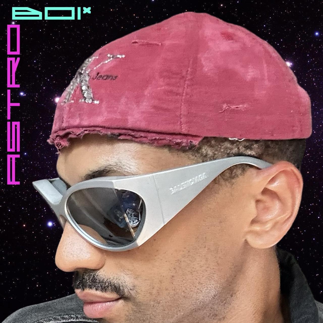 ASTROBOI* CK CALVIN KLEIN MAROON BEDAZZLED HAT