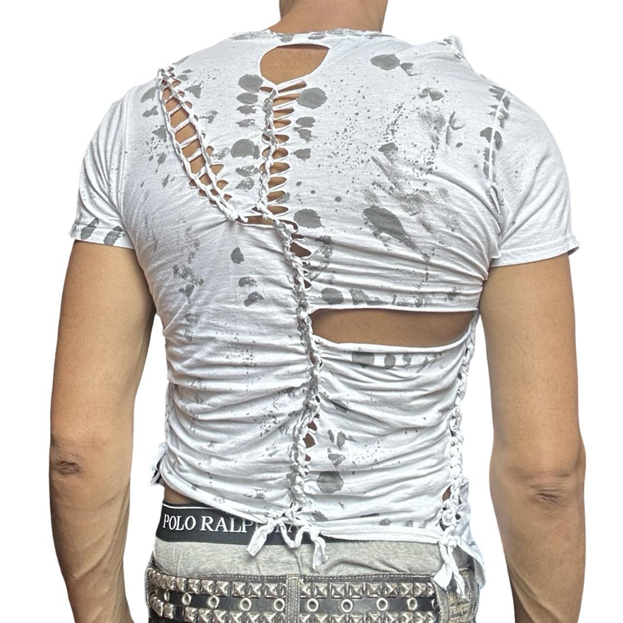 ASTROBOI* x Gildan '1001' White Braided Twist T-shirt - back