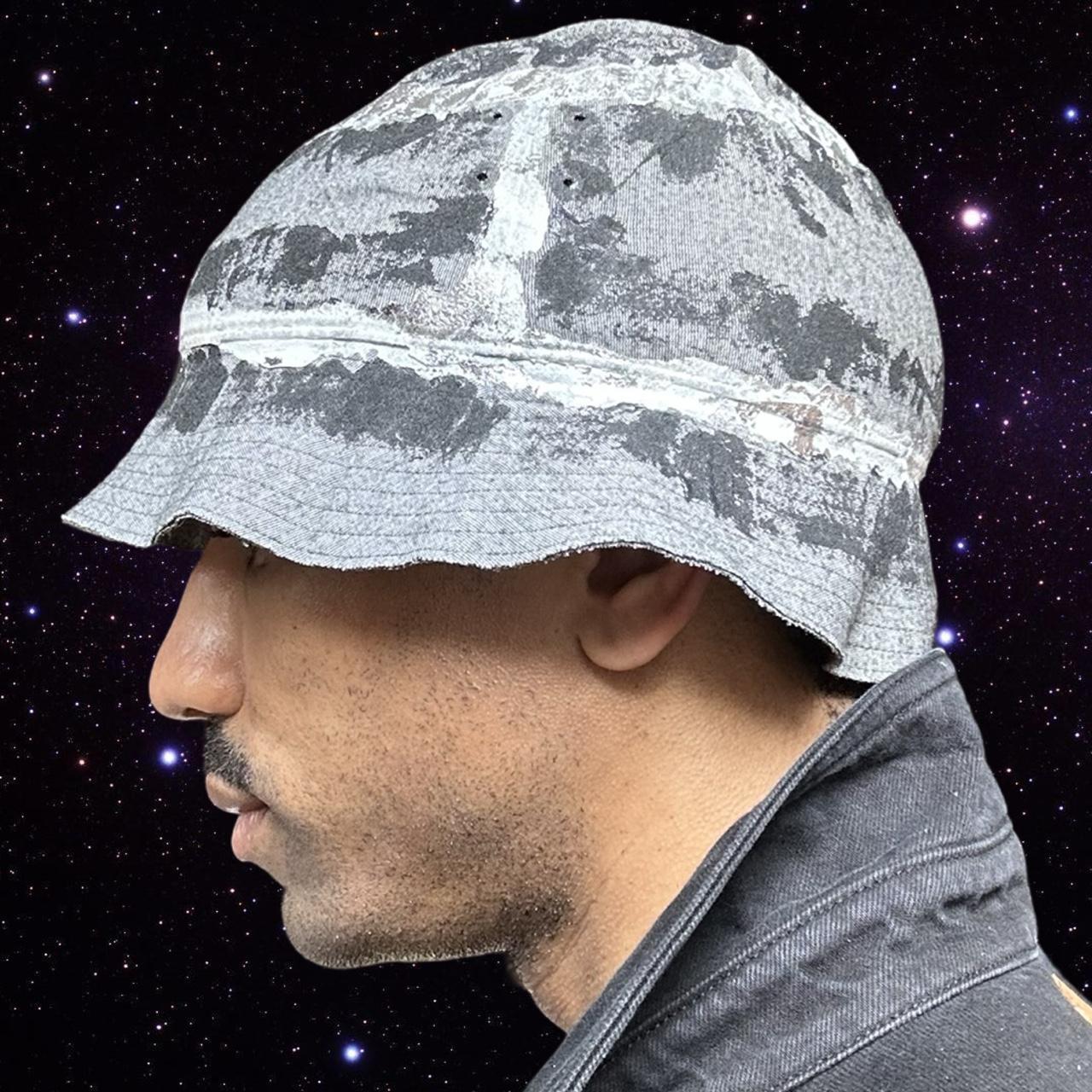 ASTROBOI* x Nike Jordan Gray Painted Bucket Hat - left