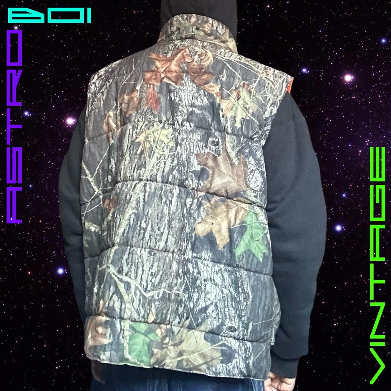 Vintage Game Hide Brown Real Tree Camo Puffer Vest - XXL