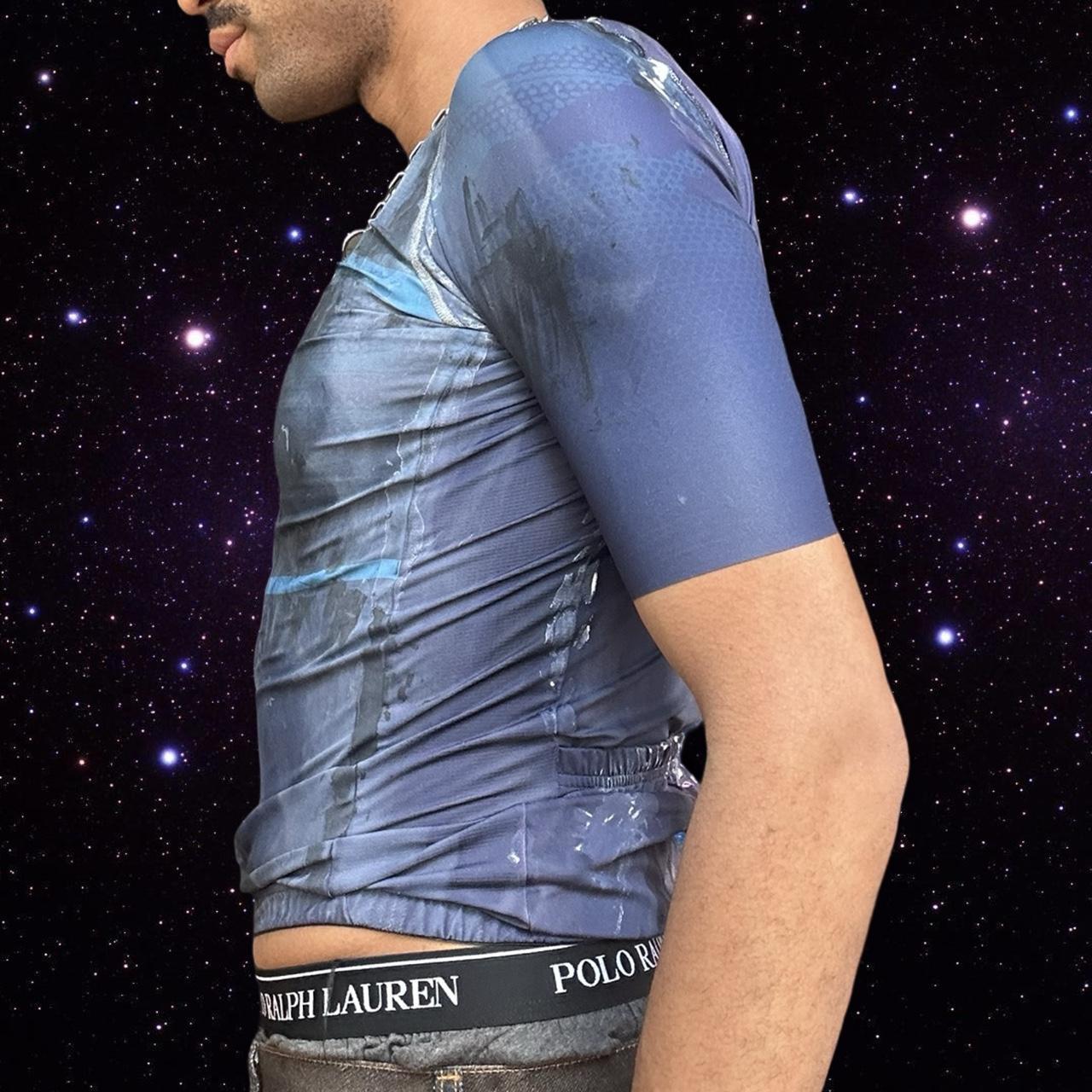 ASTROBOI* x Oakley Blue Painted Cycling Jersey - left