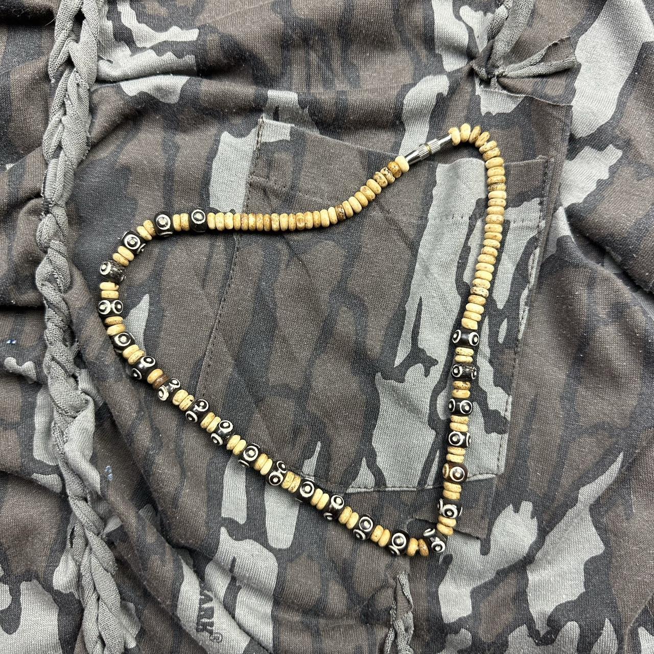 TIKI WOODEN BEADED NECKLACE