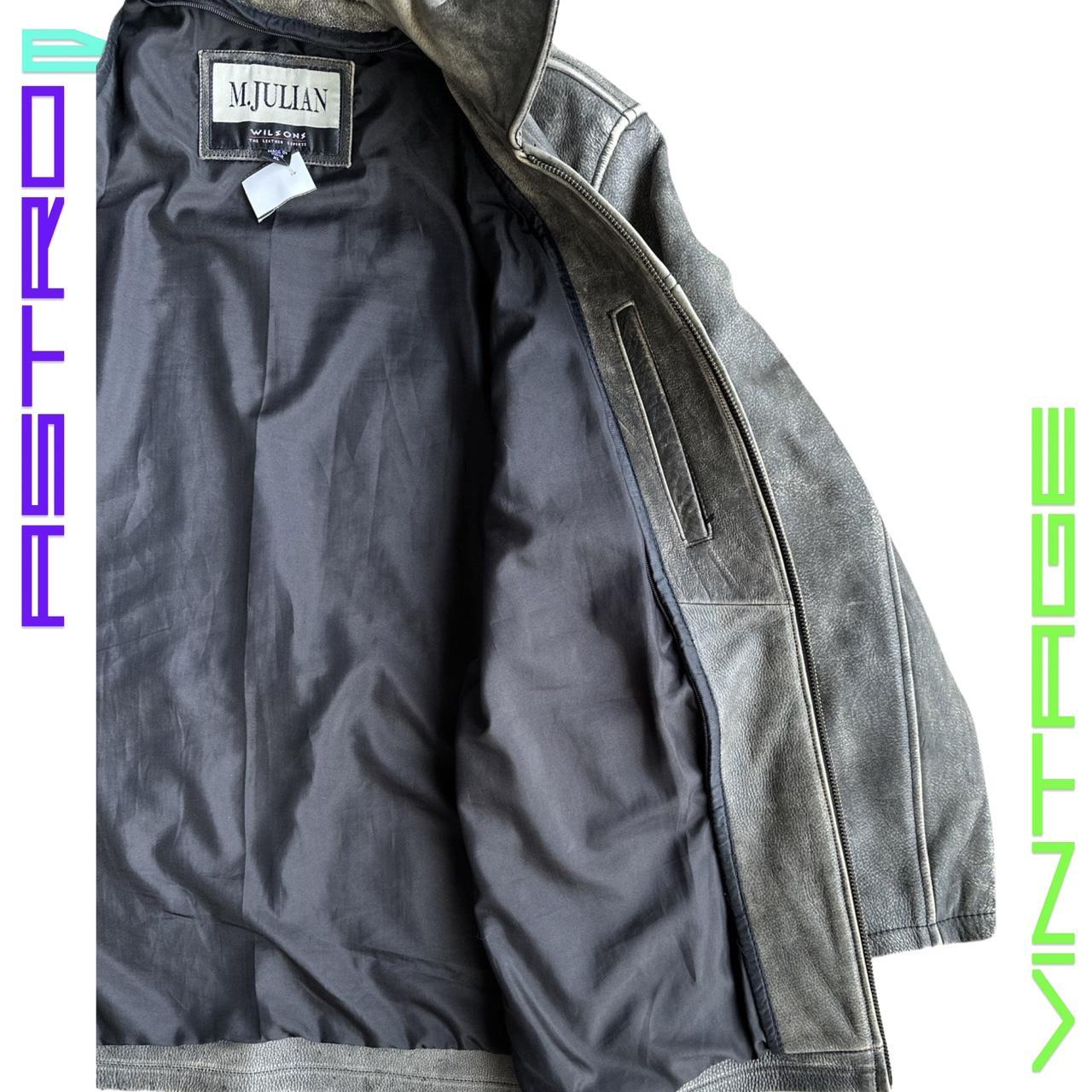 M.JULIAN BY WILSONS LEATHER ANTIQUE GRAY LEATHER JACKET _ XL