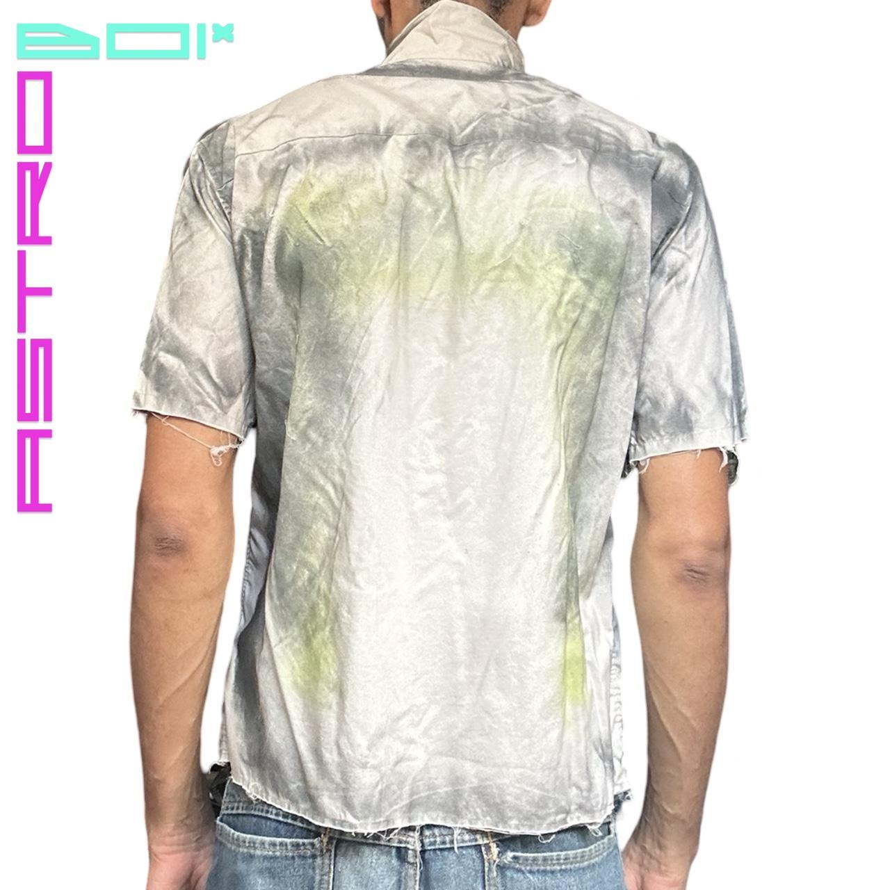 ASTROBOI* X UNIQLO TAN AIRBRUSHED BUTTON UP SHIRT_ SMALL