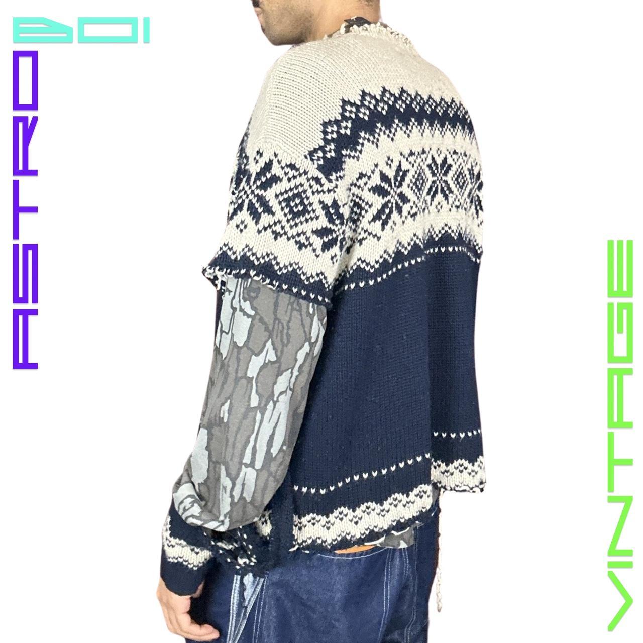 ASTROBOI* DECONSTRUCTED FAIR ISLES GRUNGE SWEATER_ XL