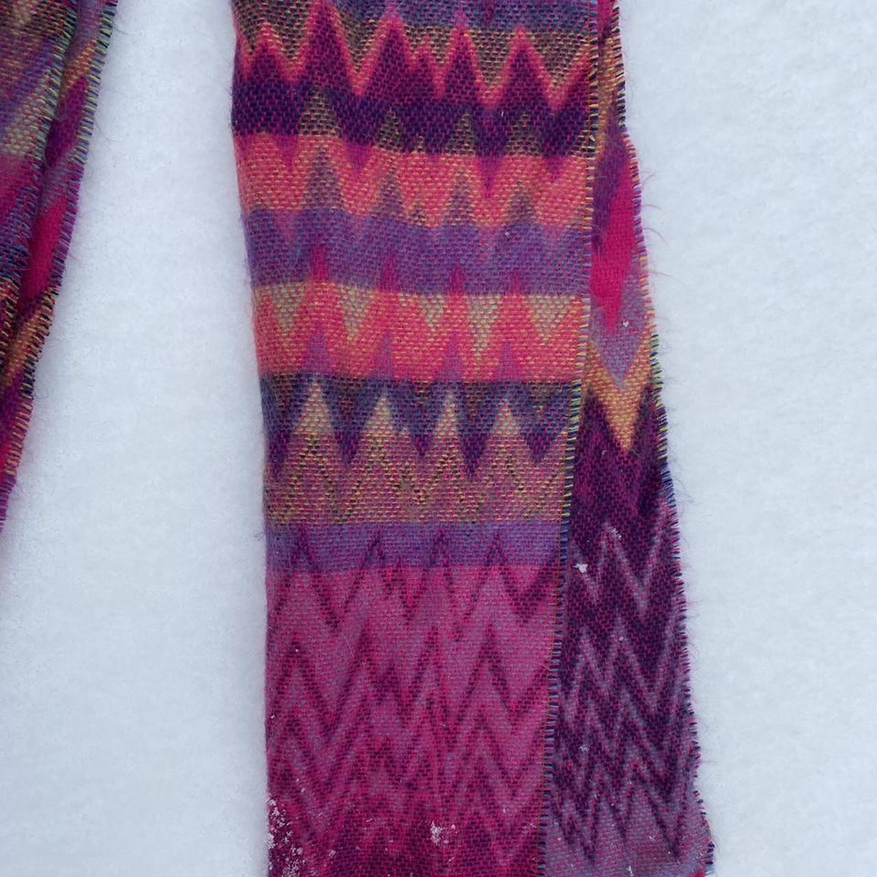 PINK AND PURPLE ZIG ZAG PASHMINA SCARF