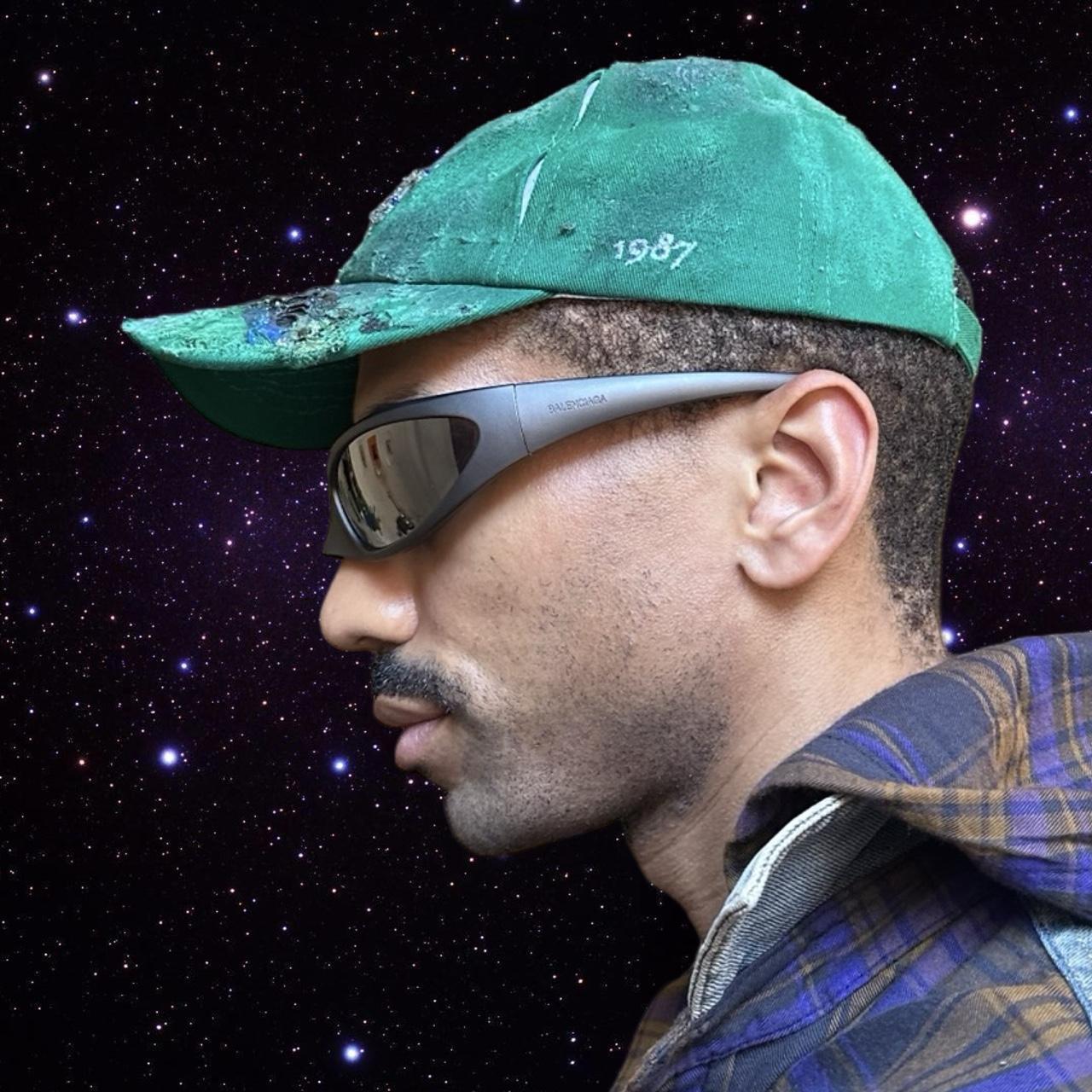 ASTROBOI* 'Smith' NYC Green Distressed Rhinestone Hat