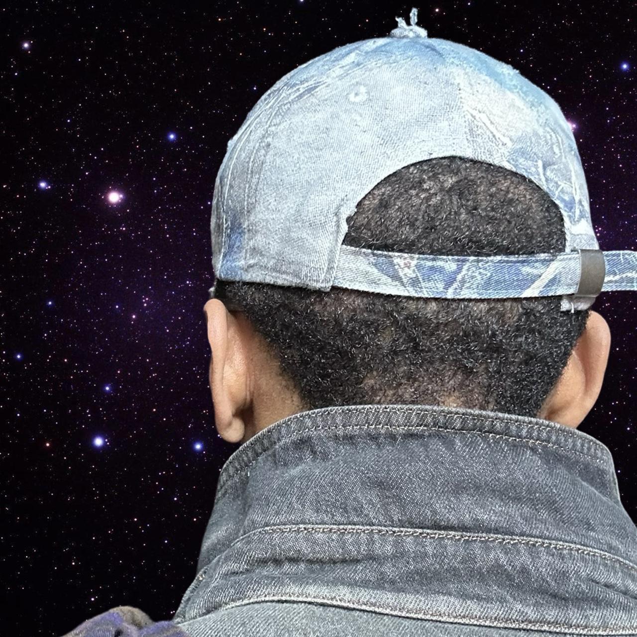 ASTROBOI* 'Margiela' Blue Deconstructed Trompe L'oeil Resin Hat, back