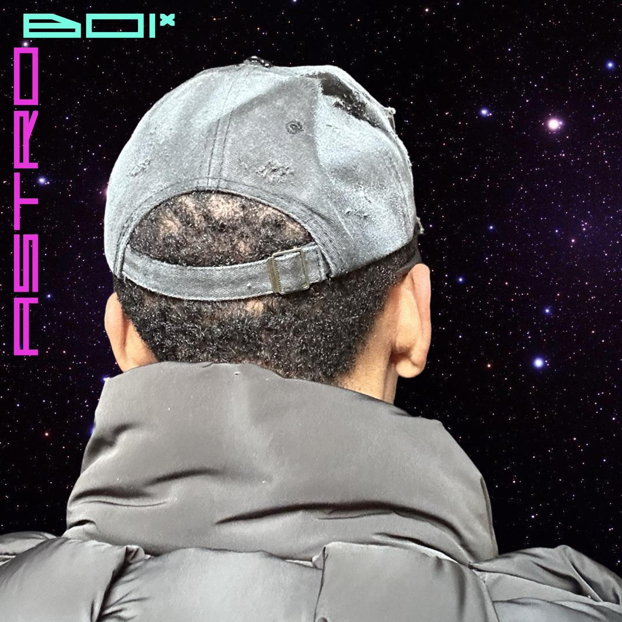 ASTROBOI* Brooklyn Distressed Black Slime Resin Baseball Hat