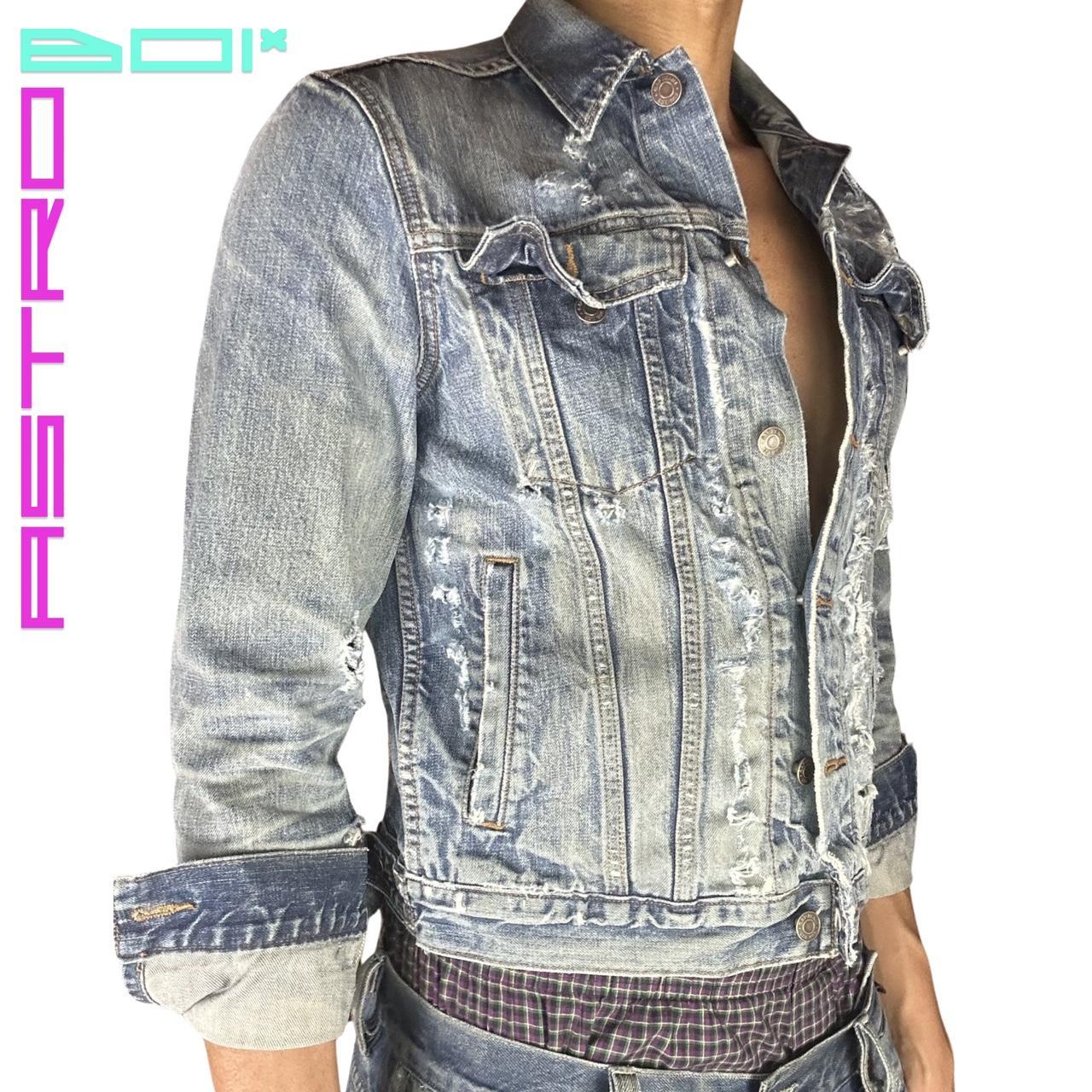 ASTROBOI* GAP DISTRESSED DENIM JACKET _ SMALL