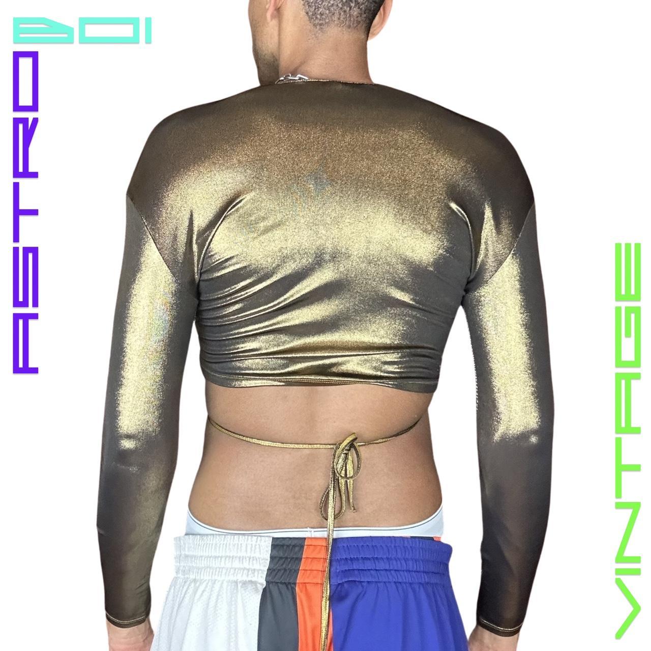 AMERICAN APPAREL GOLD TINY DANCER WRAP TOP