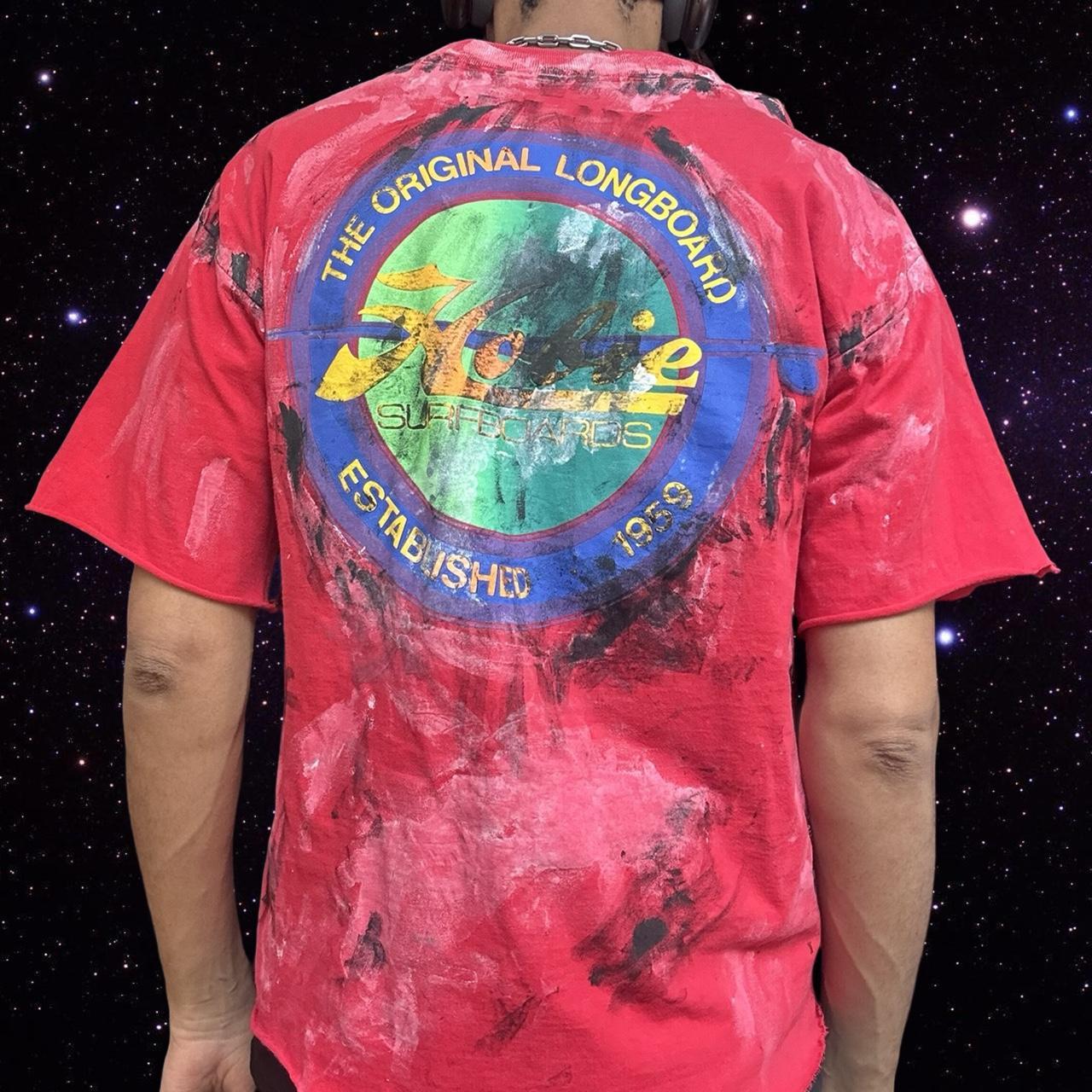 ASTROBOI* Hobie Red Painterly Graphic T-Shirt - back