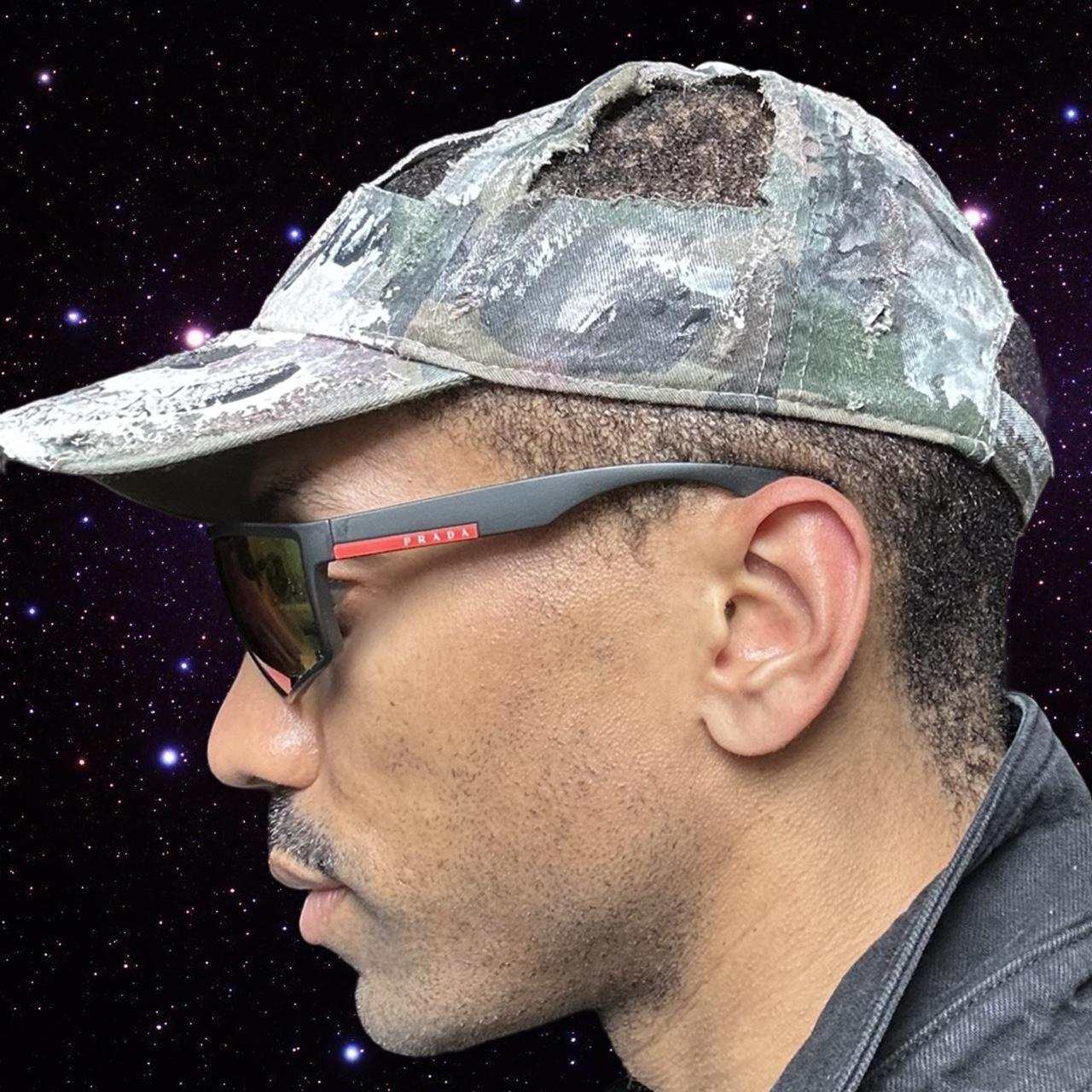 ASTROBOI* 'MM6' Brown Camo Cut-Out Hat - left