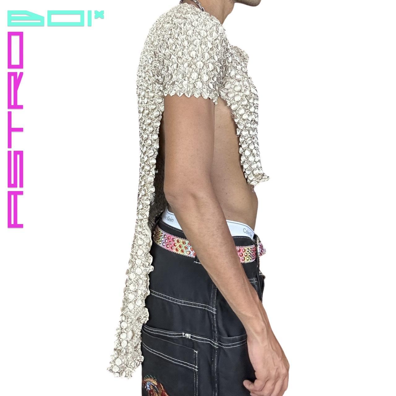 ASTROBOI* GOLDEN ASYMMETRIC POPCORN TOP