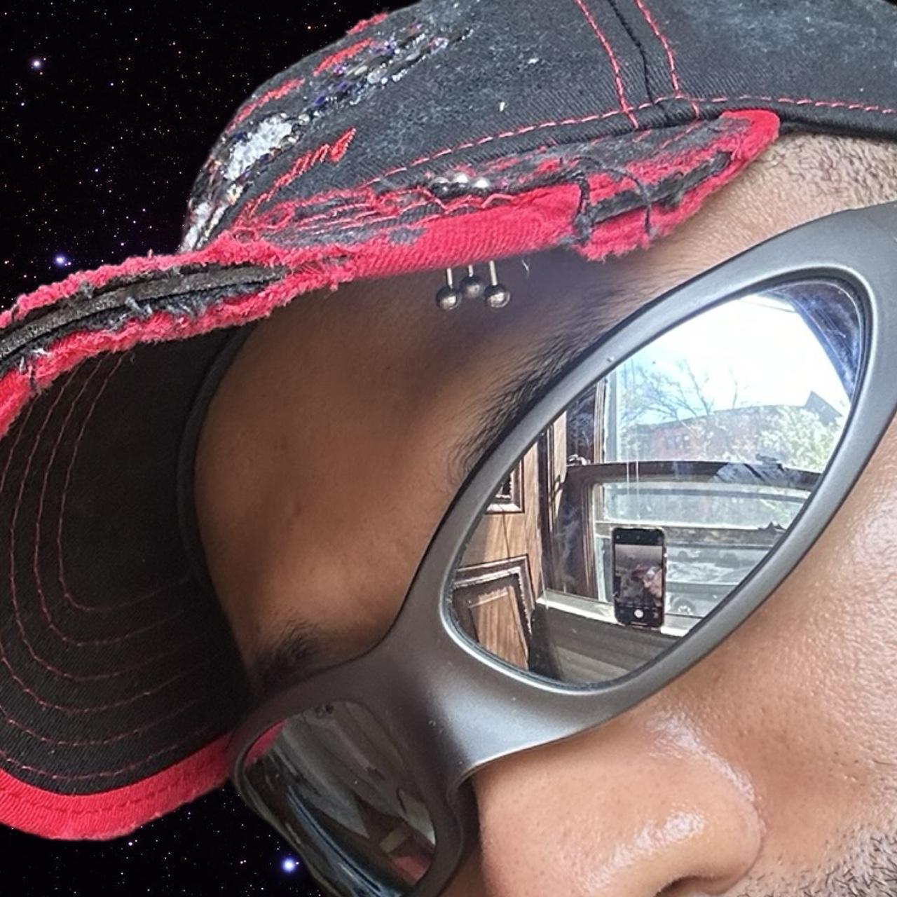ASTROBOI* 'Heating + Cooling' Black Pierced Rhinestone Hat