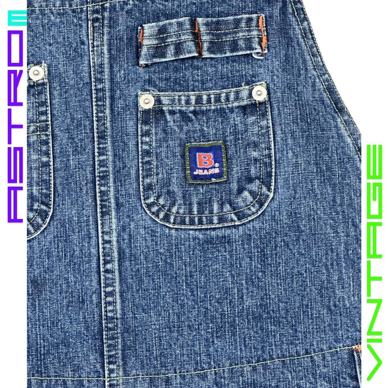 VINTAGE BUM EQUIPMENT DENIM SHORT OVERALLS