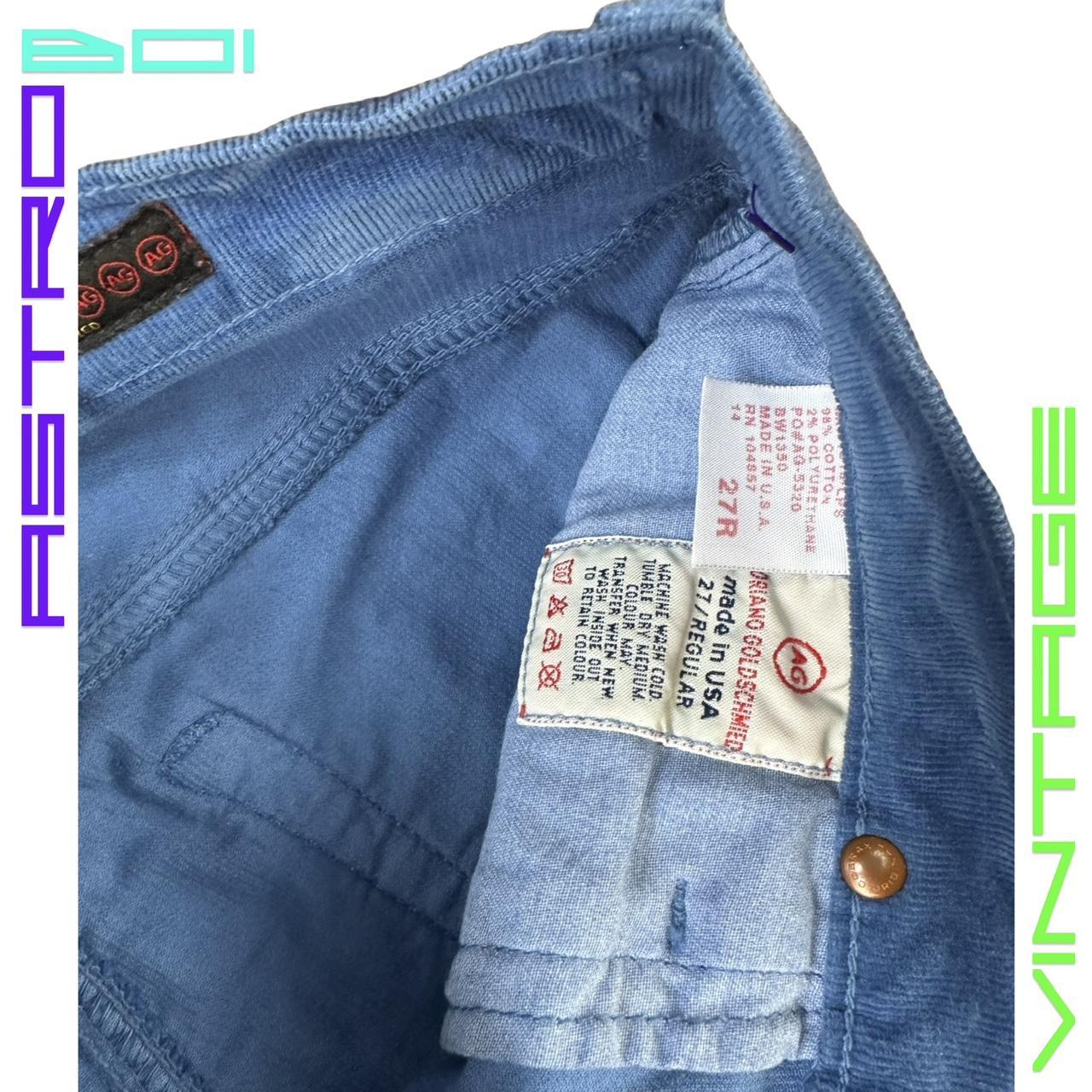 ADRIANO GOLDSCHMIED FLARED CORDUROY PANTS _ BLUE