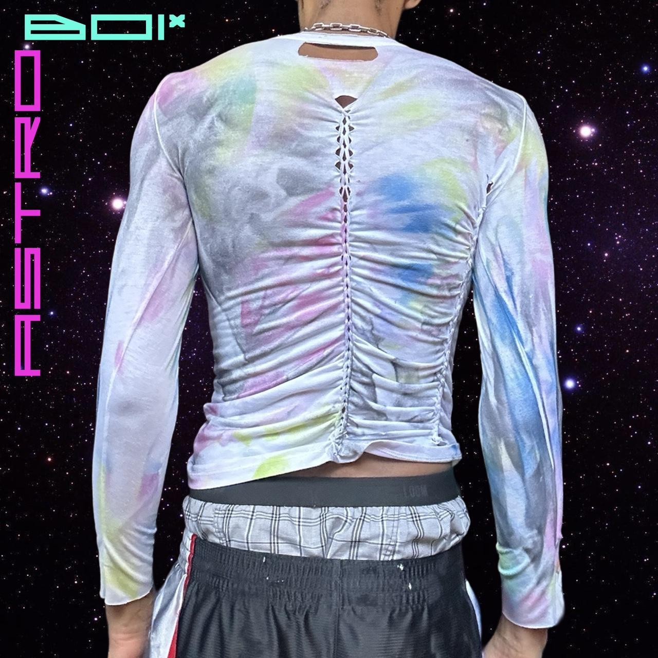 ASTROBOI* RHINESTONE HEARTS BRAIDED L/S T-SHIRT _ SMALL