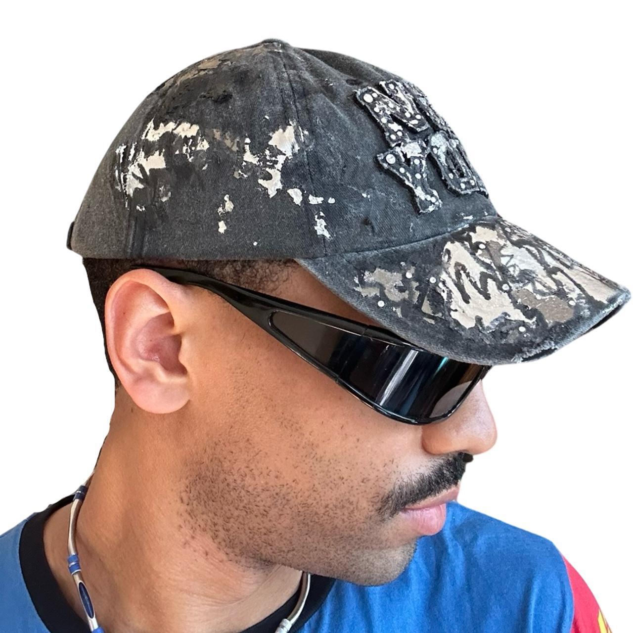 ASTROBOI* CHROME 'NEW YORK' DISTRESSED BASEBALL CAP