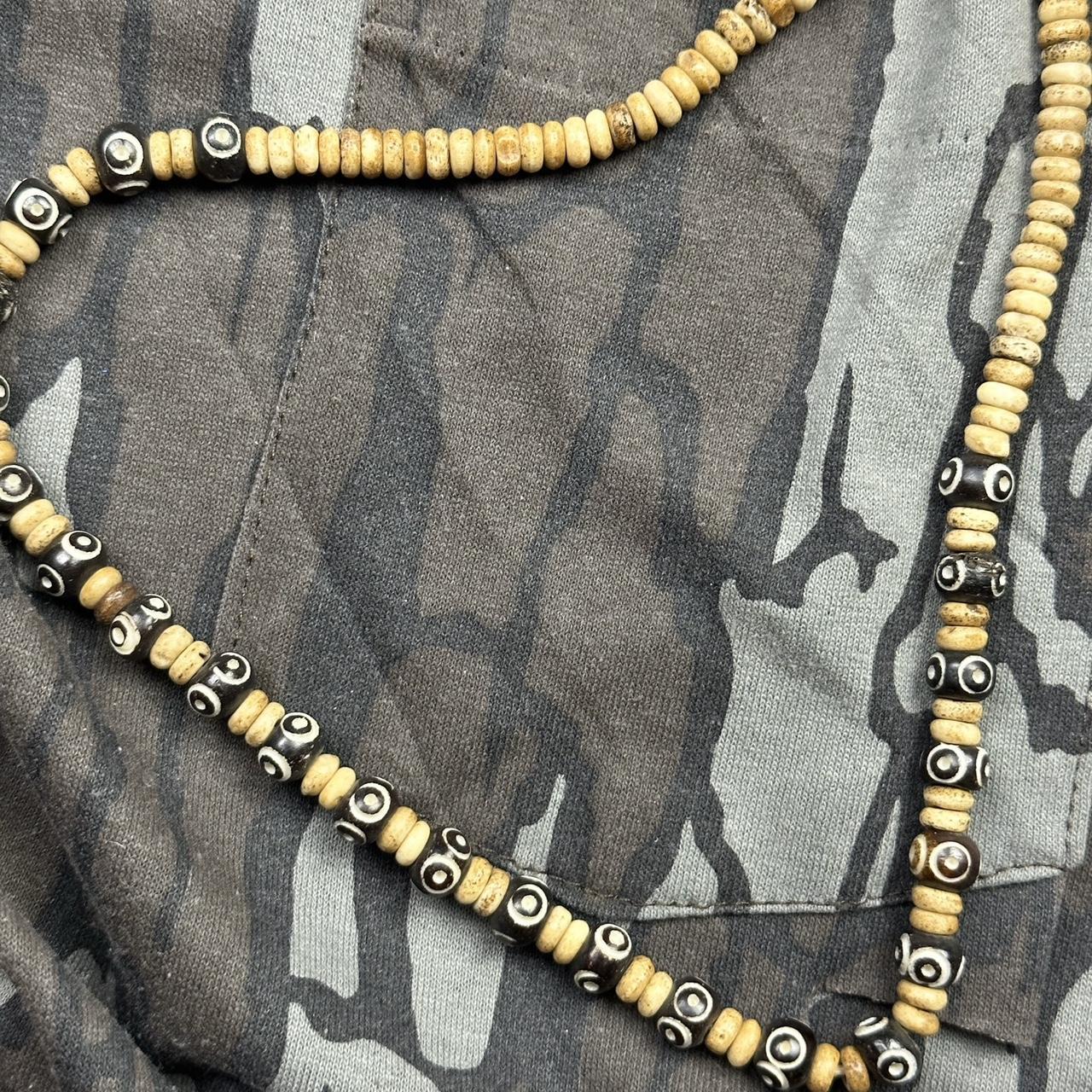 TIKI WOODEN BEADED NECKLACE