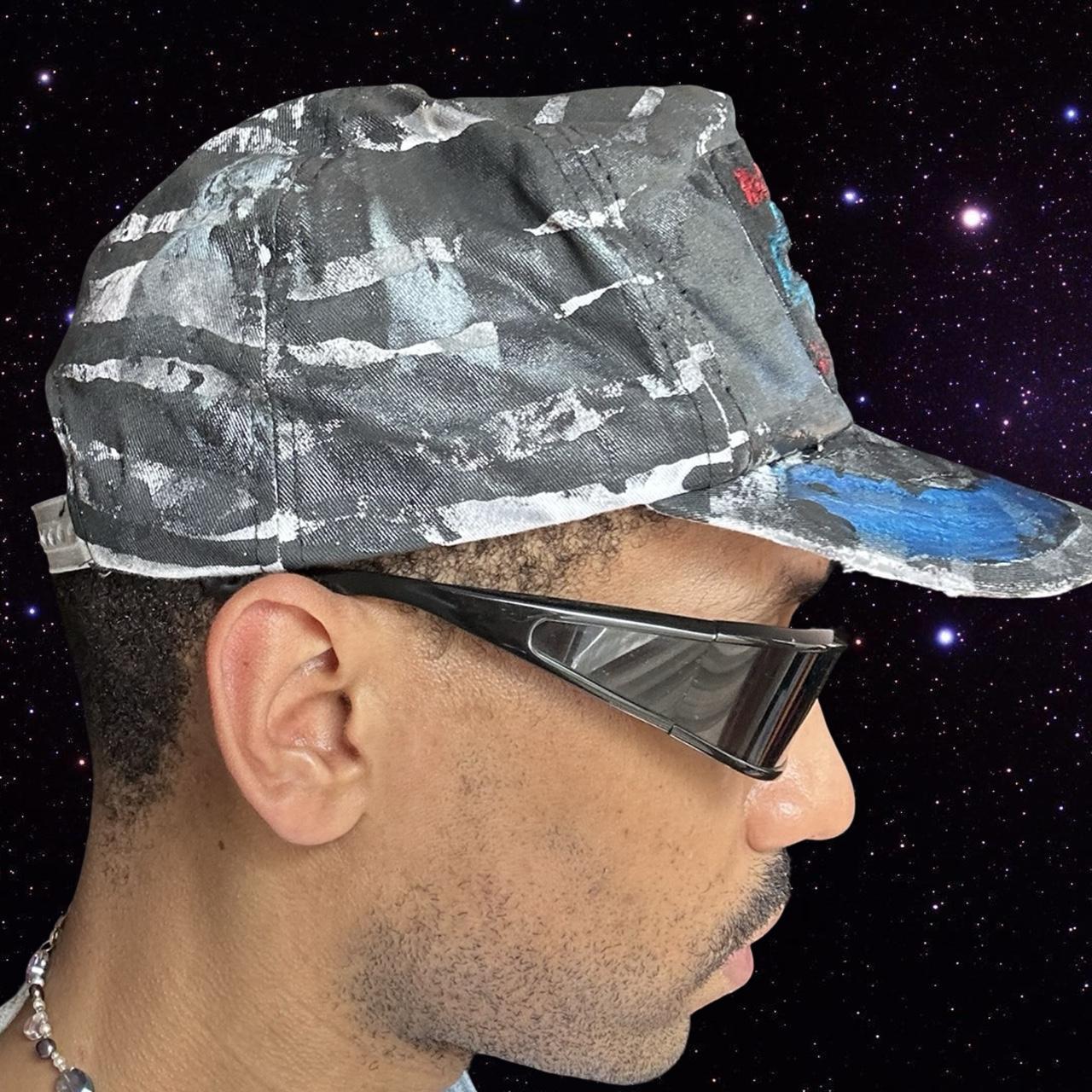 ASTROBOI* x Chevrolet Black & White Distressed Zebra Print Hat - right