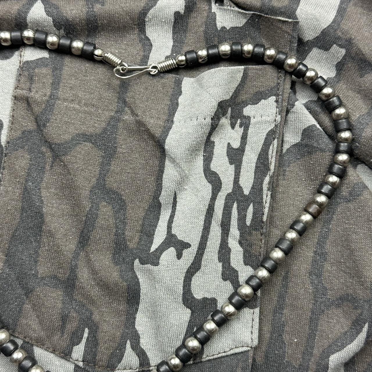 ANDROMEDA CIRCULAR BEADED NECKLACE _ SILVER/BLACK