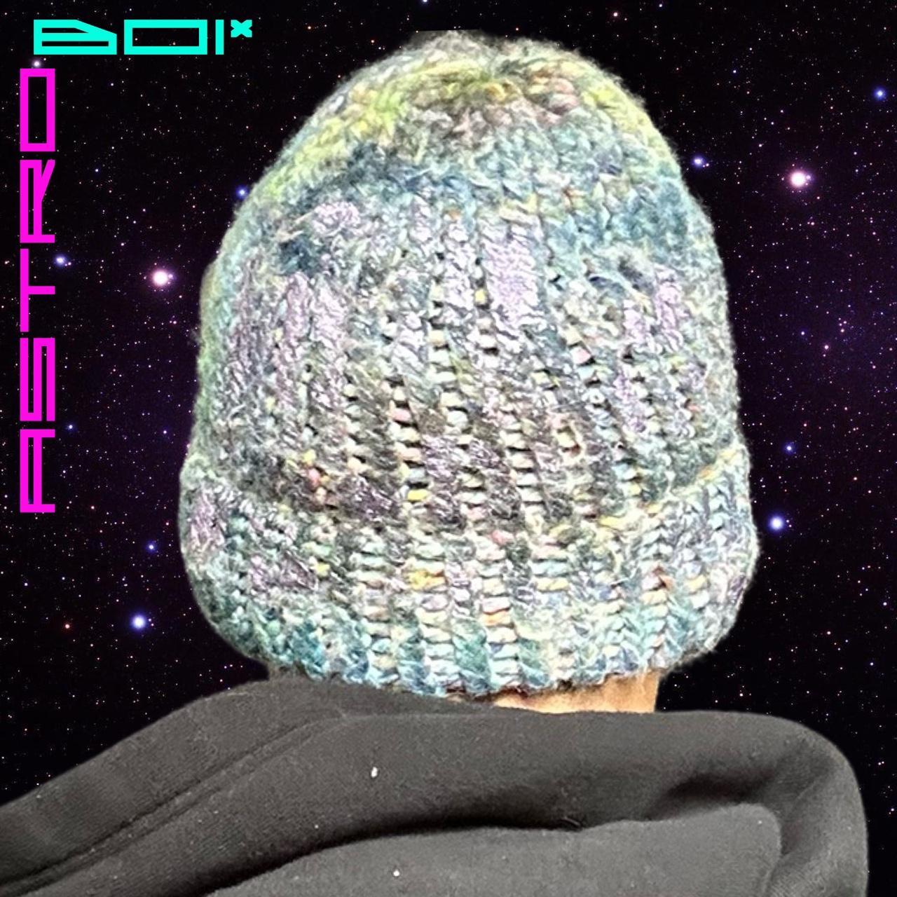 ASTROBOI* PASTEL LAVENDER METALLIC PAINTED BEANIE