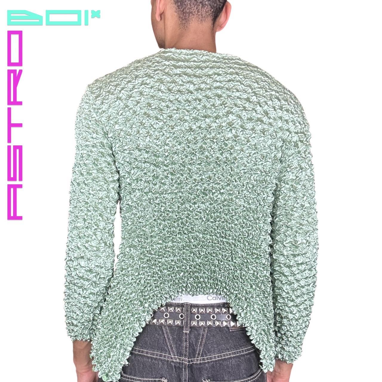 ASTROBOI* ASYMMETRIC POPCORN TOP _ SEA FOAM