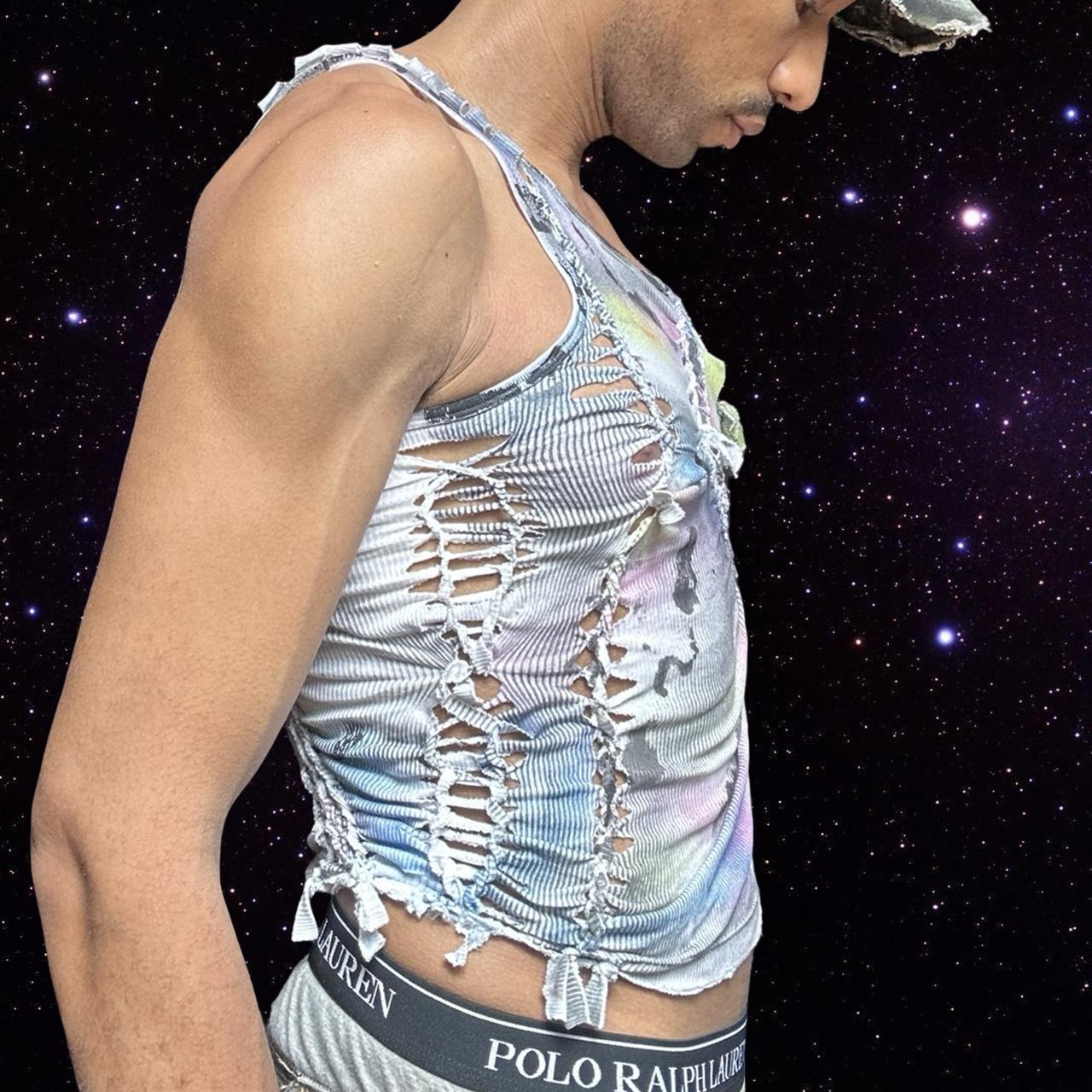 ASTROBOI* x Calvin Klein 'Tri Color' Braided White Twist Tank Top – right