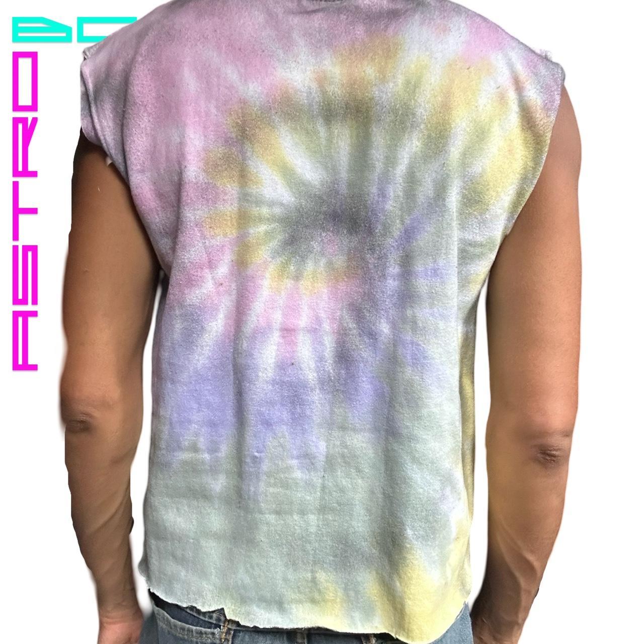ASTROBOI* GRUNGE PINK CANDY COATED SLEEVELESS SWEATSHIRT _ MEDIUM