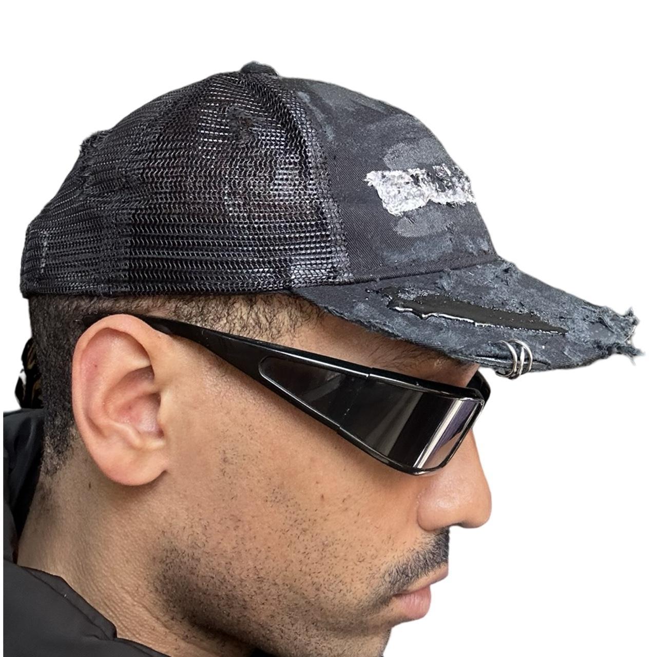 ASTROBOI* x Suzuki Racing Black Distressed Pierced Hat , right