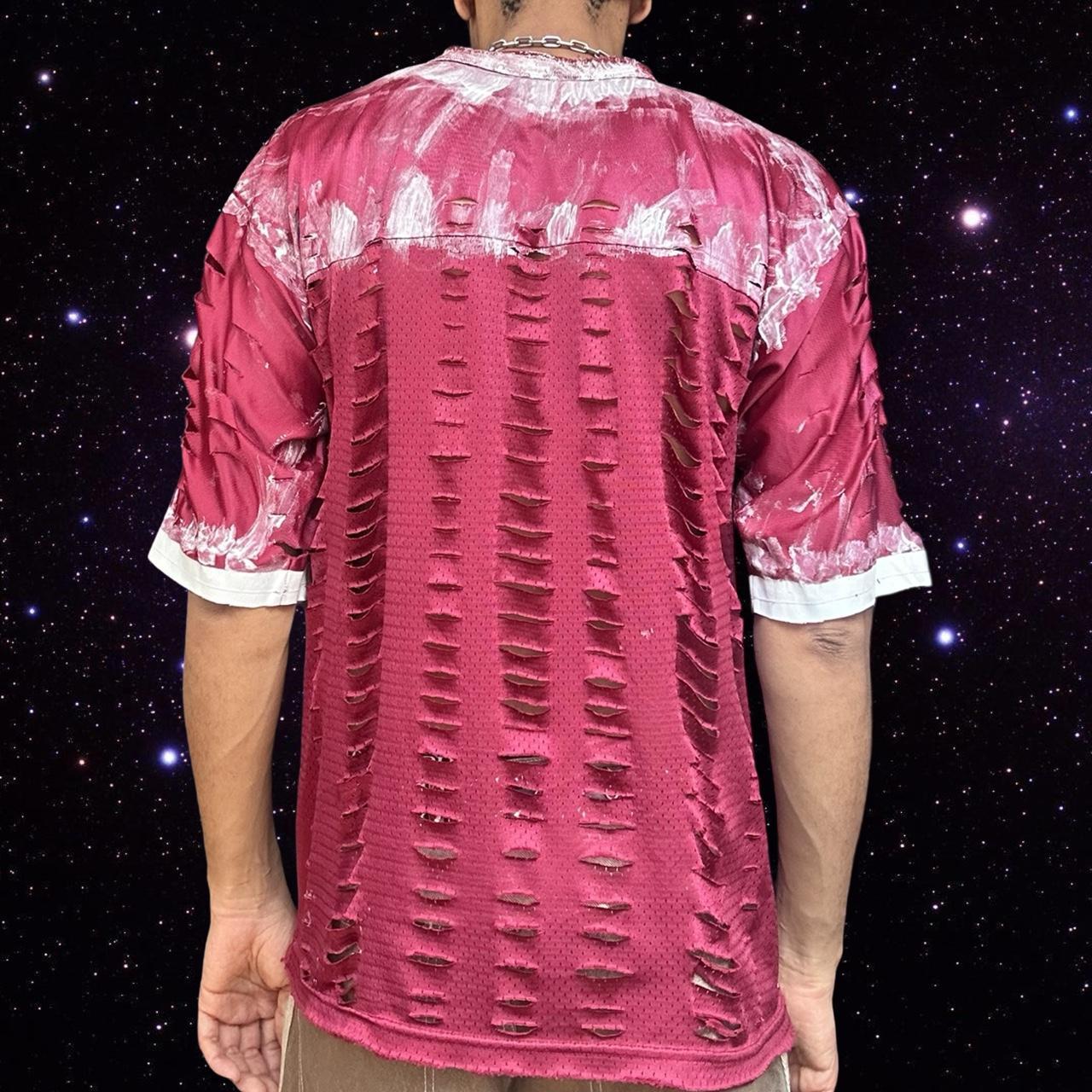 ASTROBOI* X Nike Maroon Mesh Painterly Jersey - back