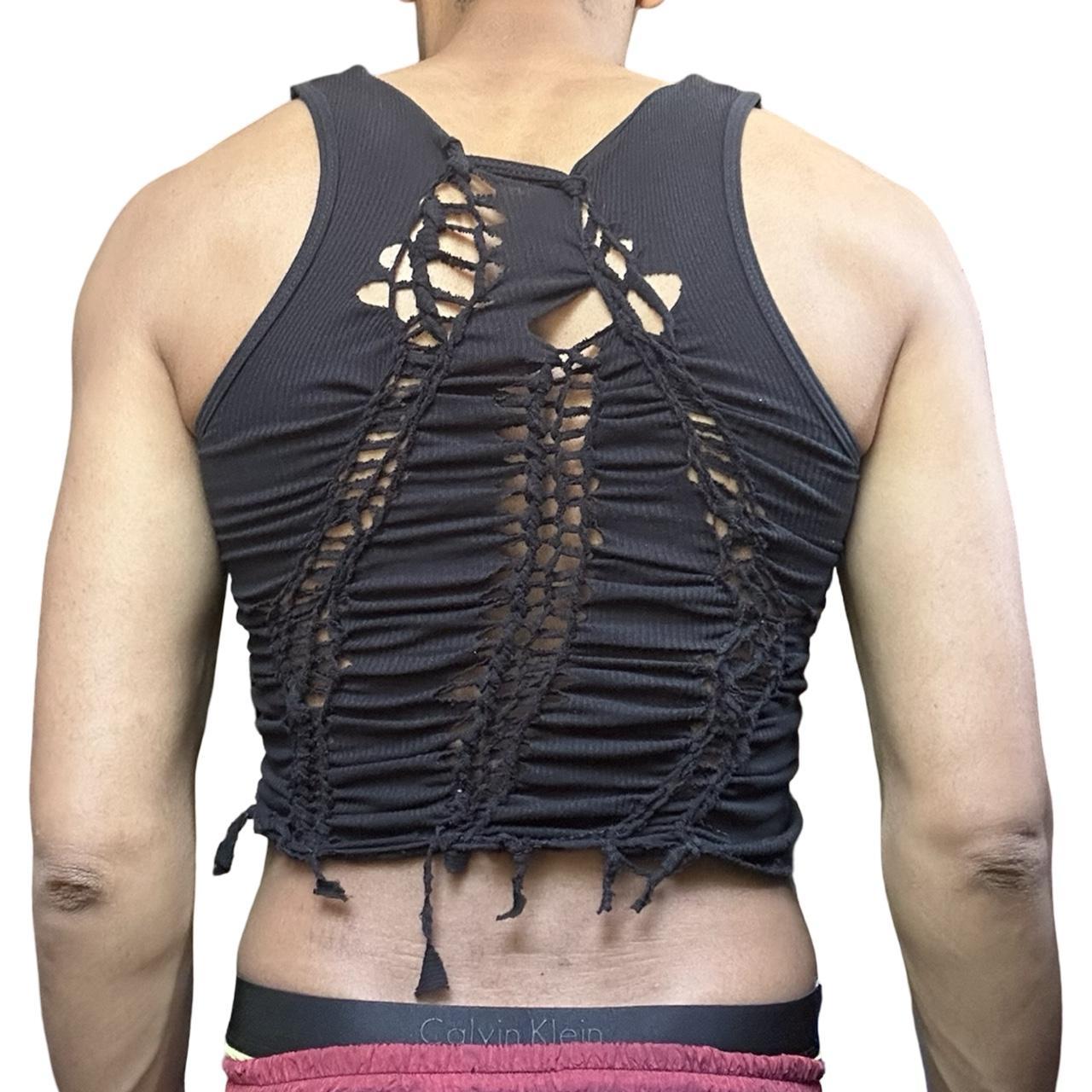 ASTROBOI* 'Andromeda' Black Twist Braided Tank Top – back
