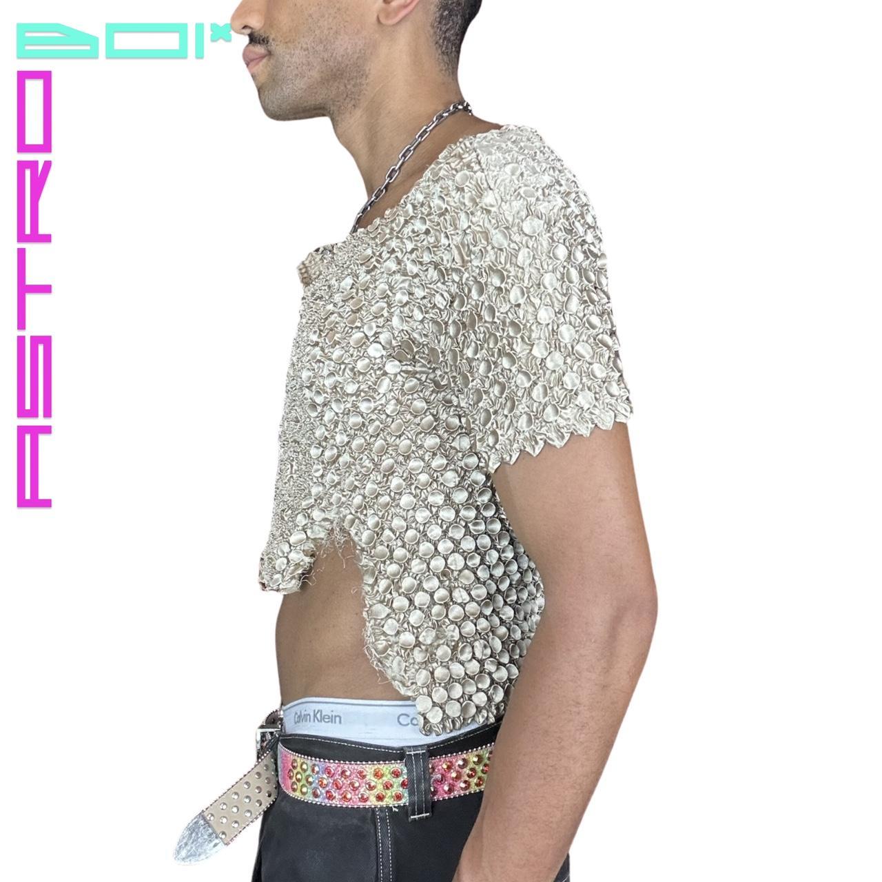 ASTROBOI* GOLDEN ASYMMETRIC POPCORN TOP