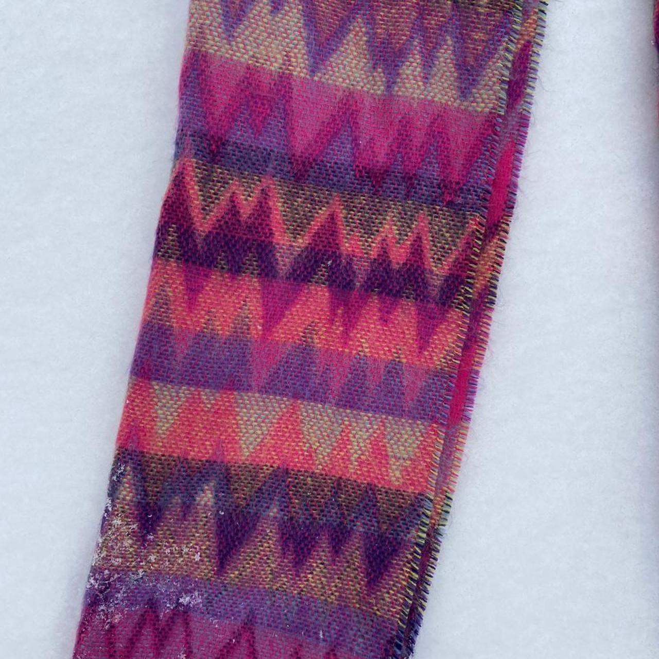 PINK AND PURPLE ZIG ZAG PASHMINA SCARF
