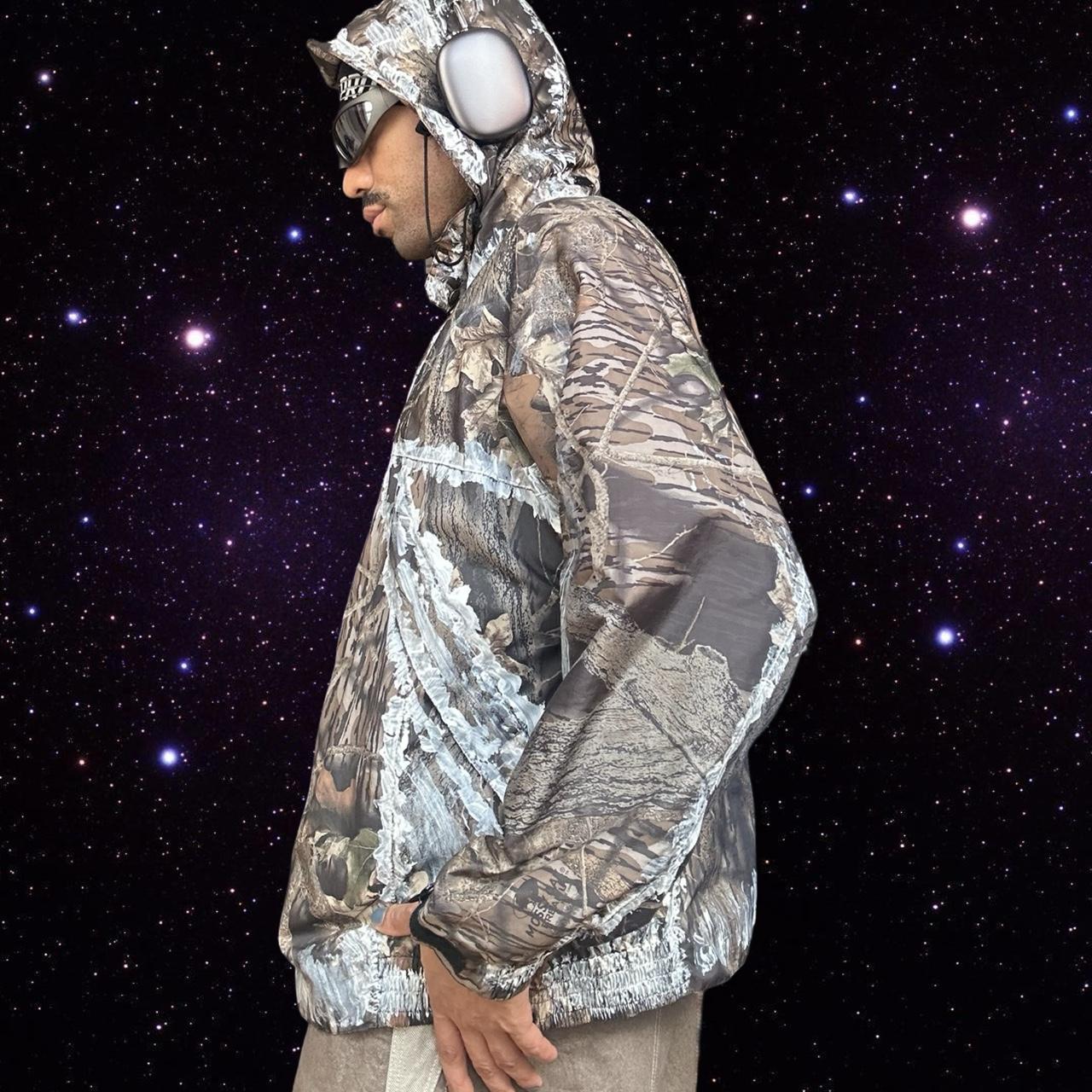 ASTROBOI* Brown Real Tree Camo Painted Windbreaker - left