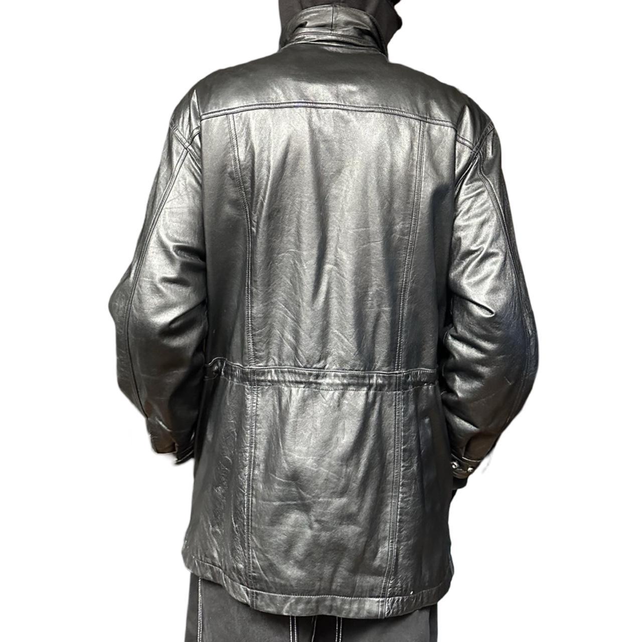 Vintage Global Identity Black Retro Aviation Leather Jacket - Medium
