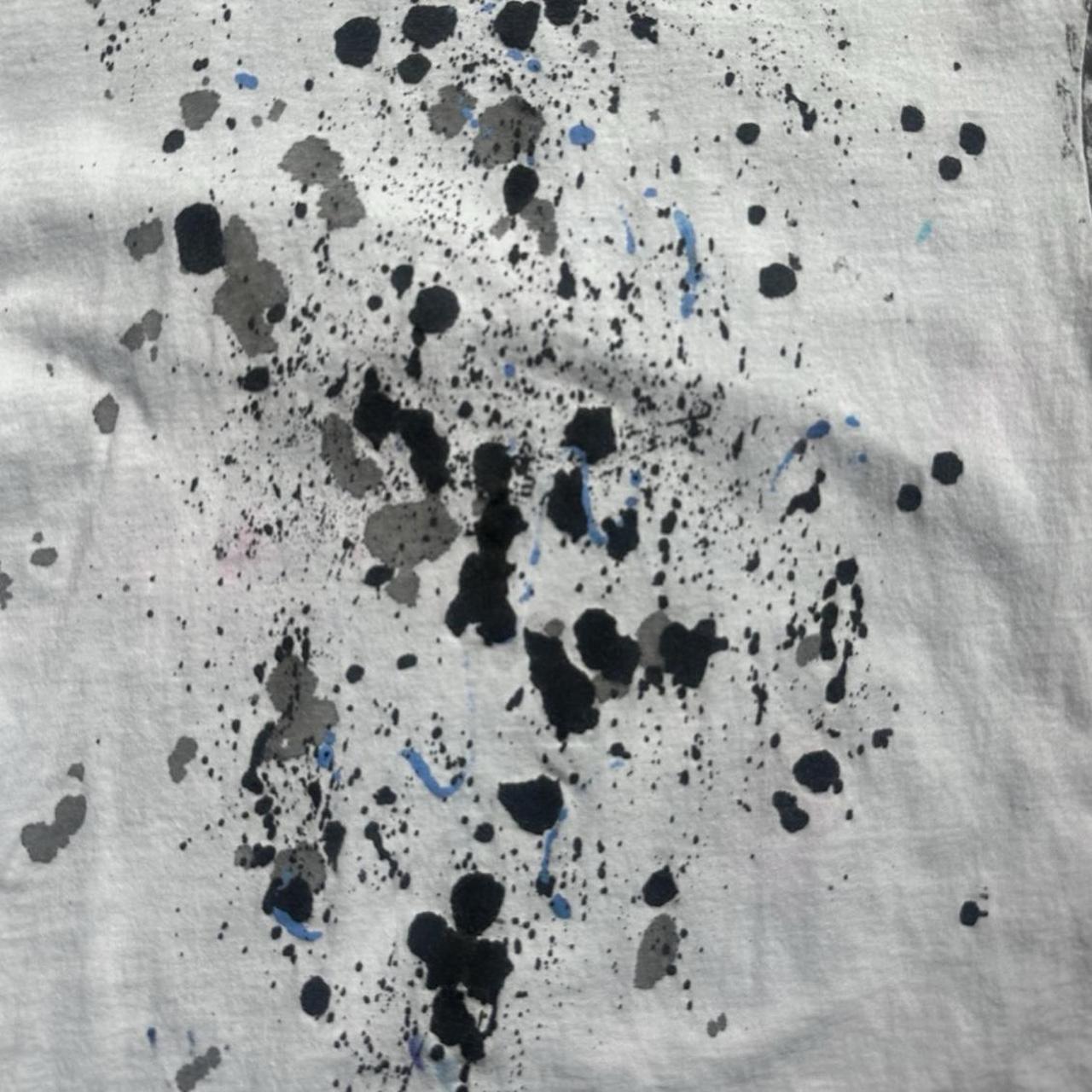 ASTROBOI* x Gildan 'Hidden Messages' White Painted Graphic T-shirt - flat back detail