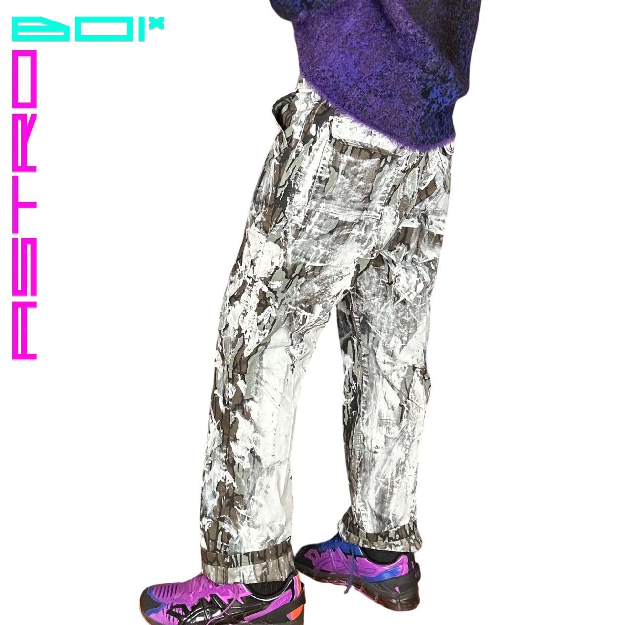 ASTROBOI* PAINTERLY BARK CAMOUFLAGE PANTS_ 34"