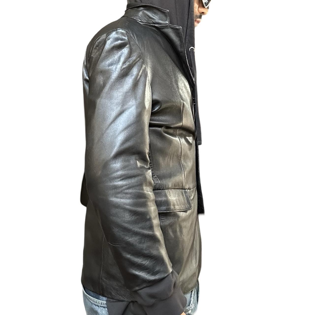 Sisley Black Leather Blazer, right