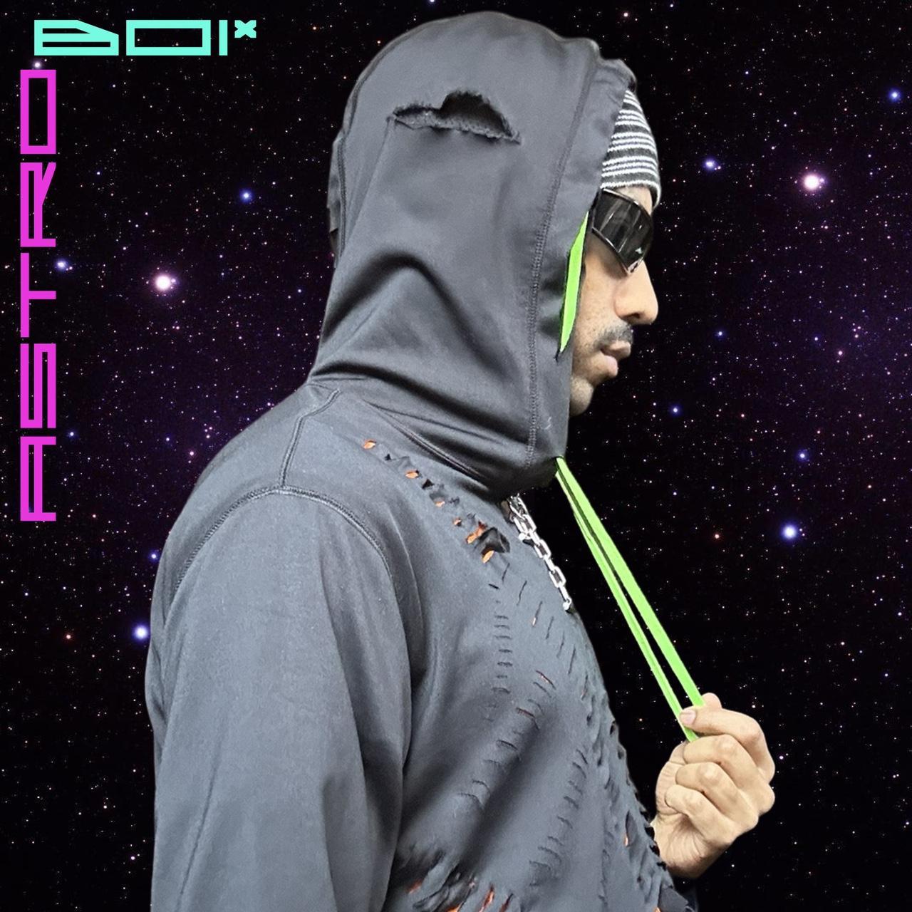 ASTROBOI* x Nike Pro Custom Black Braided Hoodie - XL