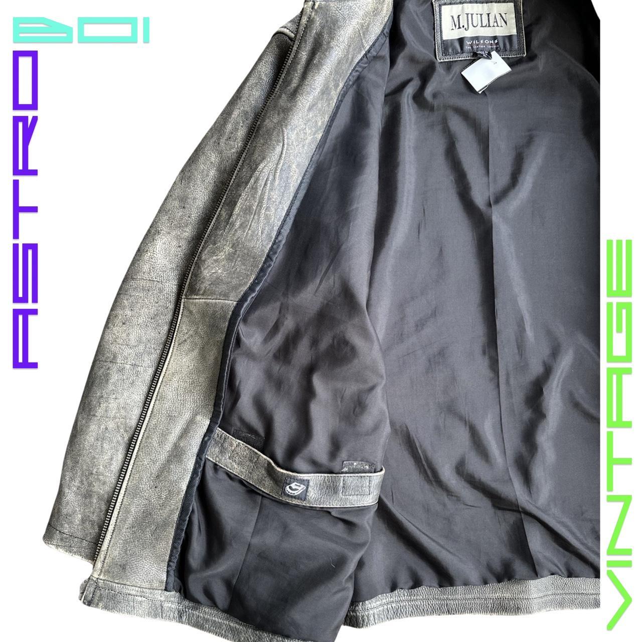 M.JULIAN BY WILSONS LEATHER ANTIQUE GRAY LEATHER JACKET _ XL