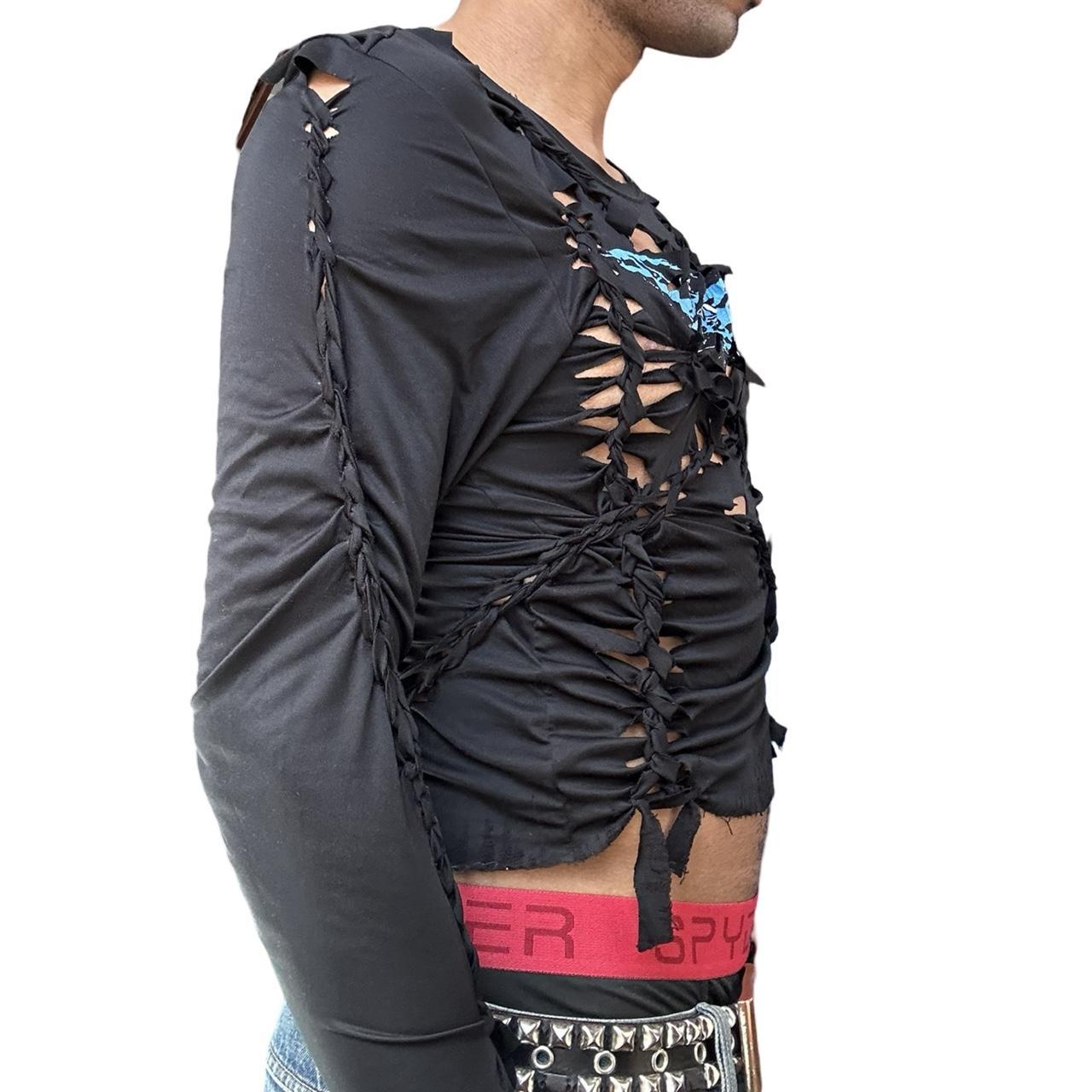 ASTROBOI* 'Thunder' Black Braided Compression Top, right